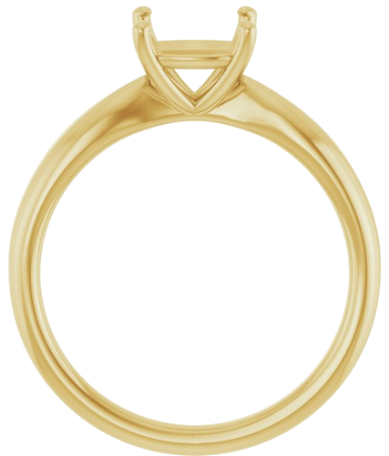 Sužadėtuvių Žiedas „Solitaire“ 585 Geltonojo Aukso Cushion 7mm (2)