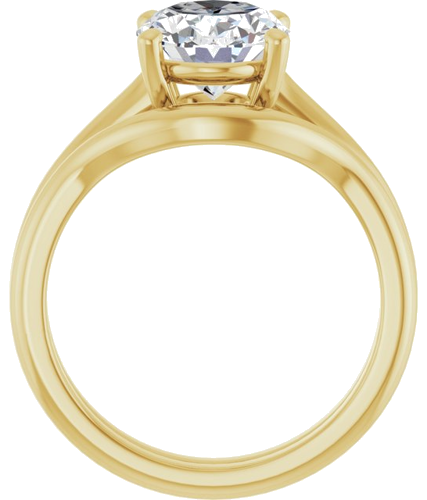 Sužadėtuvių Žiedas „V-End Prong“ 14k yellow gold Oval 10mm x 8mm (7)