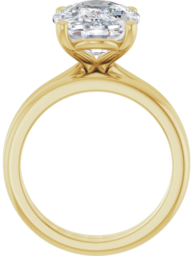 Sužadėtuvių Žiedas 14k yellow gold Elongated Cushion 14mm x 10mm (7)