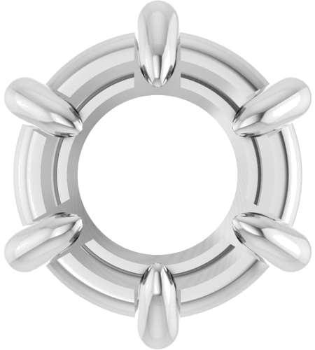 18K White 6.5 mm Round Slide Pendant Mounting (1)