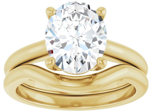 Sužadėtuvių Žiedas „V-End Prong“ 14k yellow gold Oval 10mm x 8mm (8)