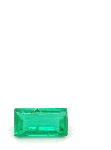 0.38 carat GREEN STEP cut Baguette Smaragdas (1)