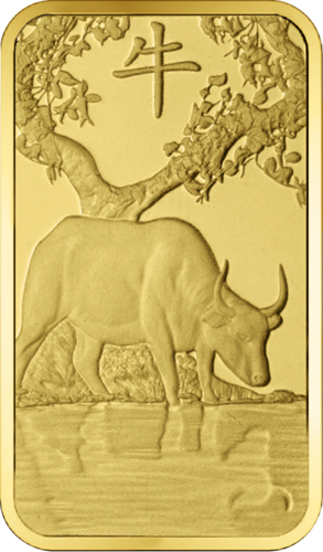 5 g Investment Gold Bar Year of the Ox PAMP (1)