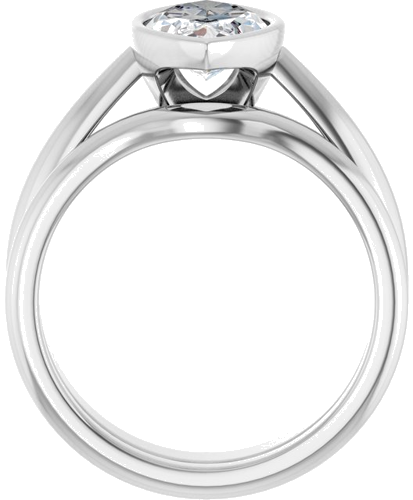 Sužadėtuvių Žiedas „Bezel-Set Solitaire“ 10k white gold Marquise 13mm x 6.5mm (7)