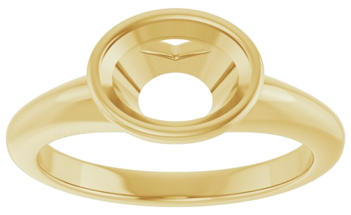 Sužadėtuvių Žiedas „Bezel-Set Solitaire“ 14k yellow gold Oval 8.5mm x 6.5mm (3)