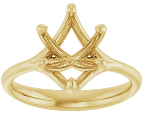 Sužadėtuvių Žiedas „Solitaire“ 10k yellow gold Oval 10mm x 8mm (3)