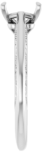 Sužadėtuvių Žiedas „Solitaire Sculptural“ 950 Platinos Oval 8mm x 6mm (4)