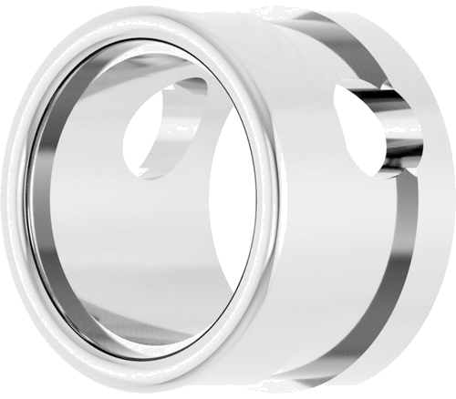 14K White 6.5 mm Round Bezel-Set Slide Pendant Mounting (2)