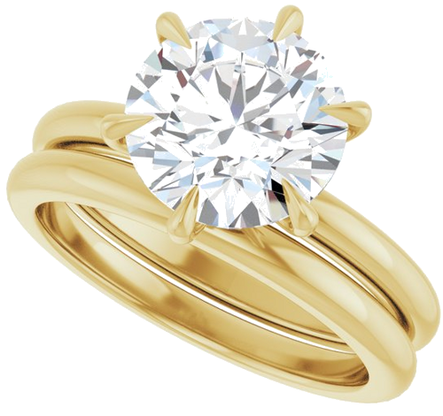 Sužadėtuvių Žiedas „Solitaire“ 14k yellow gold Round 9mm (10)
