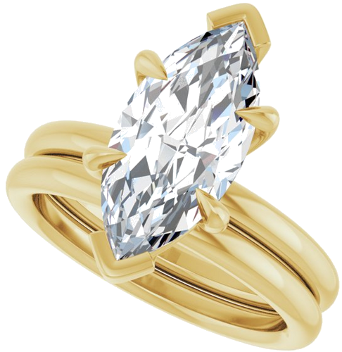 Sužadėtuvių Žiedas „Claw-Prong Solitaire“ 14k yellow gold Marquise 15mm x 7mm (10)
