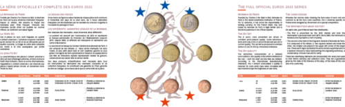 2021 Франция Набор монет евро BU (4)