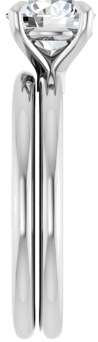Sužadėtuvių Žiedas 585 Baltojo Aukso Round 7mm (7)