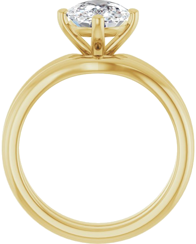 Sužadėtuvių Žiedas 14k yellow gold Elongated Cushion 9mm x 7mm (7)