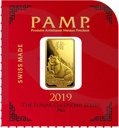 1 g MiniGram Investment Gold Bar Year of the Pig PAMP (2)