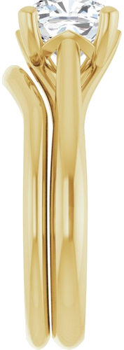 Sužadėtuvių Žiedas „Solitaire“ 18k yellow gold Cushion 7mm (9)