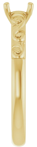 Sužadėtuvių Žiedas „Solitaire“ 14k yellow gold Round 5.2mm (4)