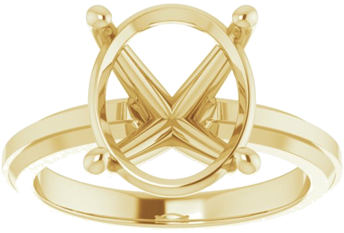 Sužadėtuvių Žiedas „Solitaire“ 14k yellow gold Oval 12mm x 10mm (3)