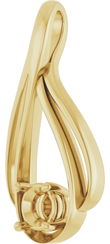 Pakabukas „Solitaire“ 14k yellow gold Round 4.8mm (2)