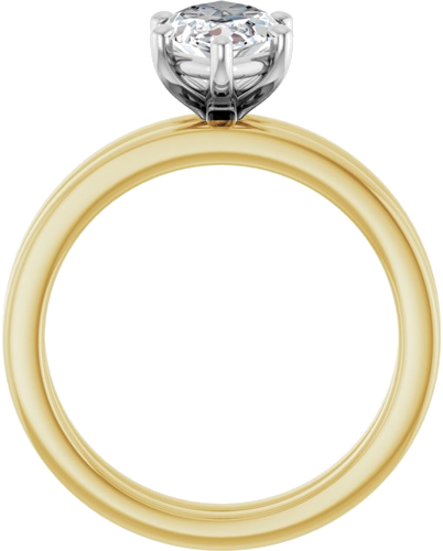 Sužadėtuvių Žiedas „Solitaire“ 14k yellow/white gold Marquise 12mm x 6mm (7)