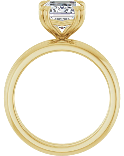 Sužadėtuvių Žiedas „Double Claw-Prong“ 14k yellow gold Emerald 9mm x 7mm (7)