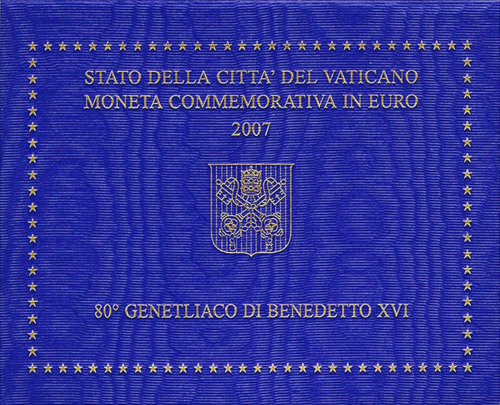 2007 Vatikanas Benediktas XVI 2 eurų moneta (3)