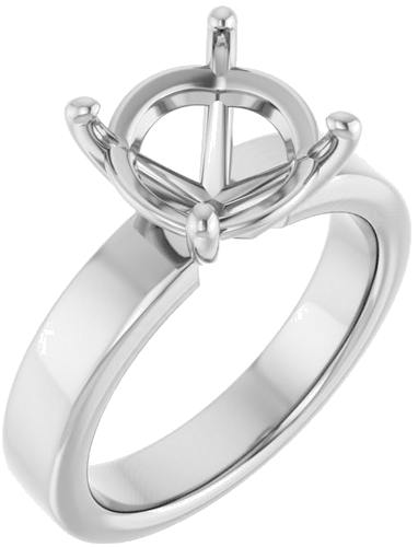 Sužadėtuvių Žiedas 14k white gold Round 10mm (1)
