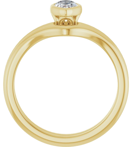 Sužadėtuvių Žiedas „Bezel-Set“ 14k yellow gold Marquise 8mm x 4mm (7)