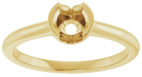 Sužadėtuvių Žiedas „Half-Bezel Solitaire“ 14k yellow gold Round 4.8mm (3)
