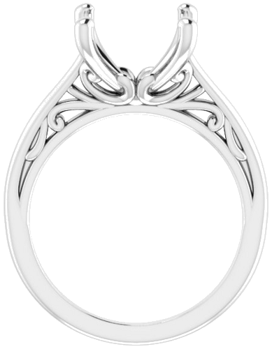 Sužadėtuvių Žiedas „Solitaire“ 14k white gold Round 11mm (2)