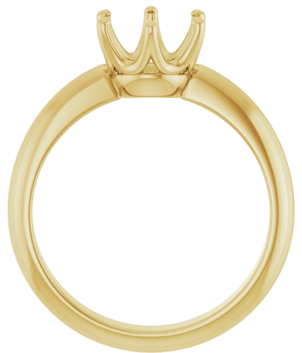 Sužadėtuvių Žiedas „Solitaire Crown-Inspired“ 14k yellow gold Round 7.4mm (2)