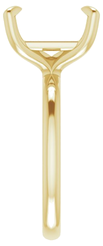 14K Yellow  11x9 mm Emerald Solitaire Engagement Ring Mounting (4)