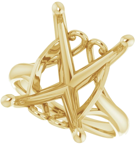 Sužadėtuvių Žiedas „Solitaire“ 14k yellow gold Emerald 16mm x 12mm (5)