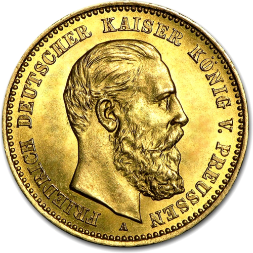 10 Marks gold coin Friedrich III (1888), German Empire (1)