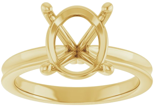 Sužadėtuvių Žiedas 14k yellow gold Oval 11mm x 9mm (3)