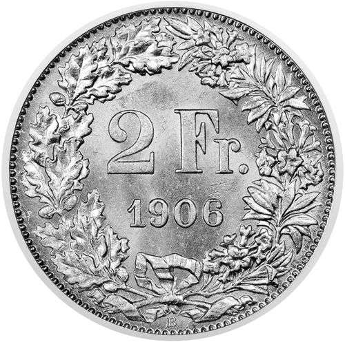 2 Francs Helvetia (1874–1967) Switzerland Silver Coin (2)