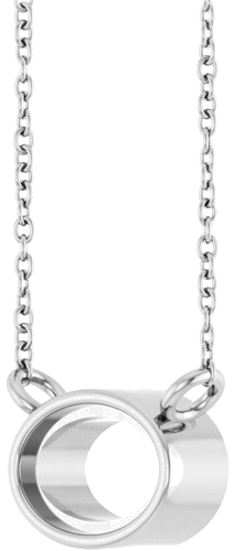 Pakabukas „Bezel-Set Cabochon“ 14k white gold Oval 6mm x 4mm (2)