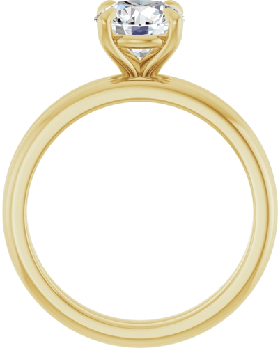 14K Yellow 7 mm Round Solitaire Engagement Ring Mounting (7)