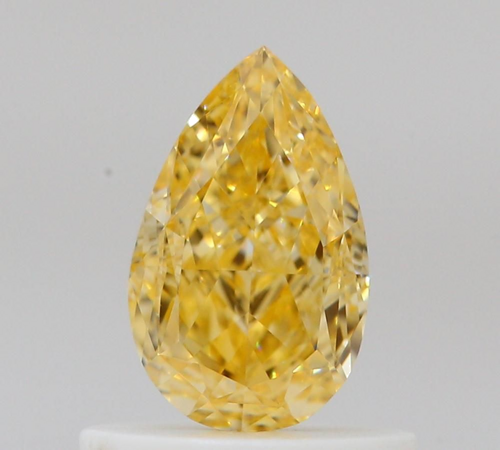 0.62 carat Fancy Intense Orangey Yellow-VS1 Natūralus Pear Deimantas (1)