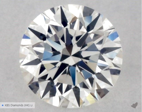 0.56 carat G-VVS2 Excellent cut Natūralus Round Deimantas (1)