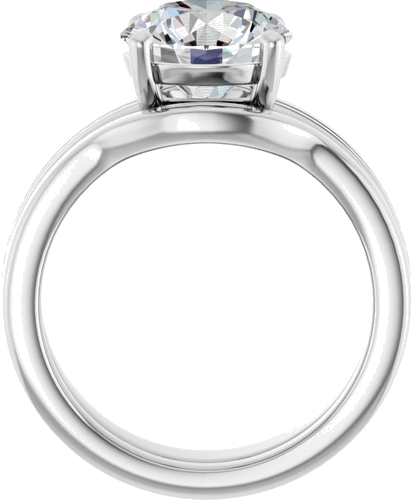 Sužadėtuvių Žiedas „Solitaire“ 18k white gold Round 9mm (7)