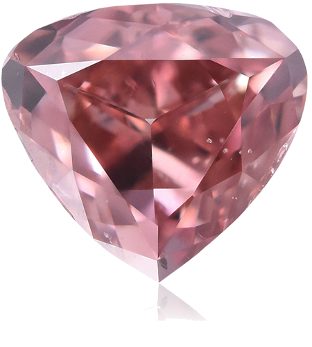 0.5 carat Fancy Intense Orangey Pink-SI2 Natūralus Heart Deimantas (1)