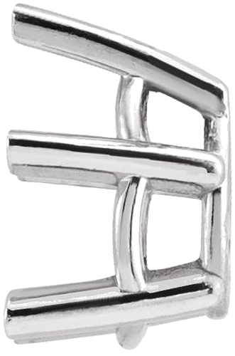 14K White 6x4 mm Pear Solitaire Slide Pendant Mounting (2)