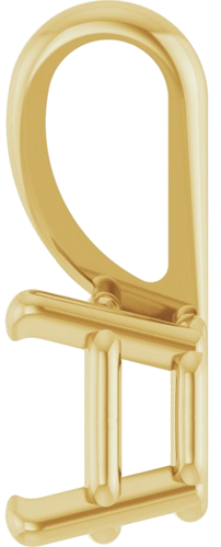 Pakabukas „Solitaire“ 14k yellow gold Asscher 5.5mm (3)