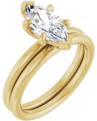 Sužadėtuvių Žiedas „Claw-Prong Solitaire“ 14k yellow gold Marquise 11mm x 5.5mm (6)