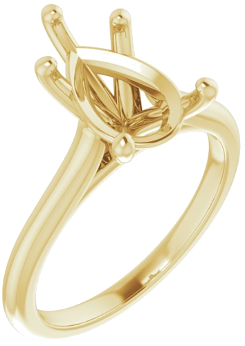 Sužadėtuvių Žiedas „Solitaire“ 585 Geltonojo Aukso Pear Shape 12mm x 8mm (1)