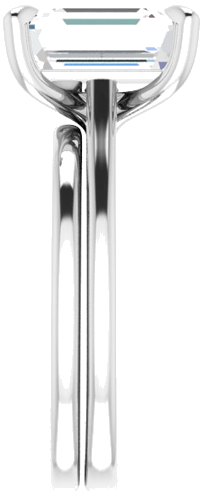 Sužadėtuvių Žiedas „Solitaire“ 950 Platinos Emerald 10mm x 8mm (9)