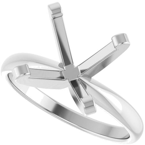 Sužadėtuvių Žiedas „Solitaire“ 585 Baltojo Aukso Square 8mm (5)