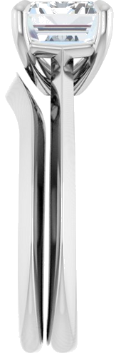 Sužadėtuvių Žiedas „Solitaire“ 950 Platinos Emerald 9mm x 7mm (5)