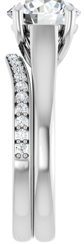 Sužadėtuvių Žiedas „Solitaire“ 950 Platinos Round 8.2mm (9)