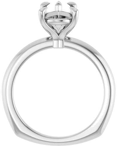 Sužadėtuvių Žiedas „Claw-Prong Euro Shank“ 14k white gold Pear 12mm x 7.5mm (2)